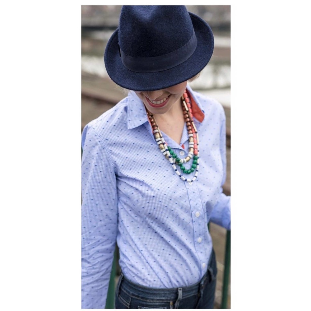Evy’s Tree Cotton Blue Button Down Shirt Sz 2XL